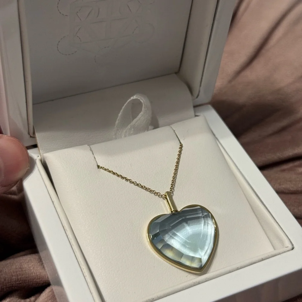 ROCK and RAW Blue Topaz Heart Talisman (Large) - Picture 8 of 9